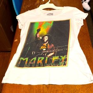 White Bob Marley Tshirt